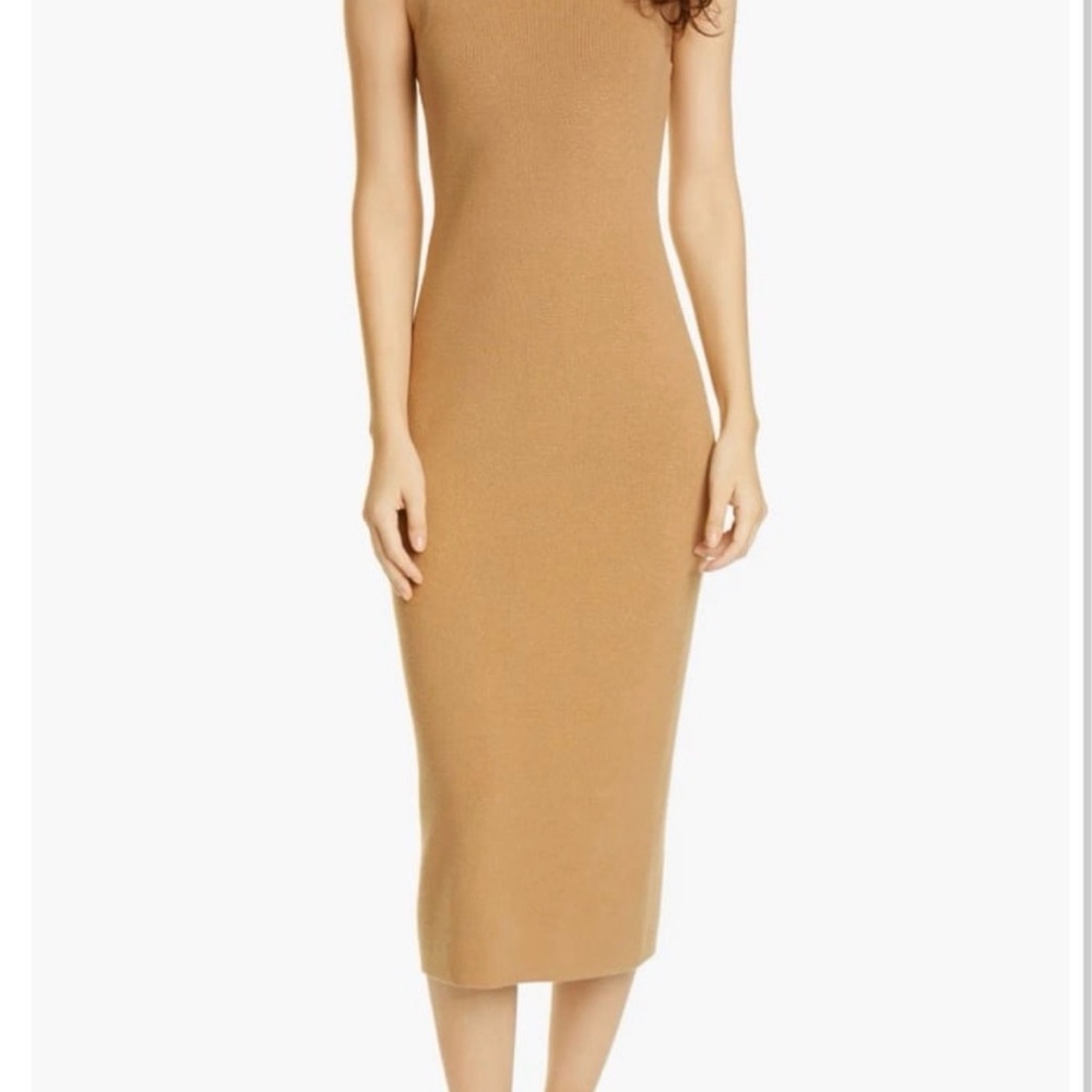 Jenni Kayne Sleeveless Midi Knit Dress in Camel